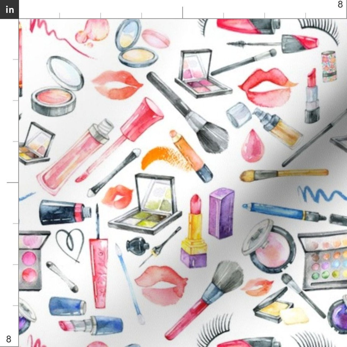 Makeup Fabric Makeup By Greenmountainfabric Watercolor Etsy