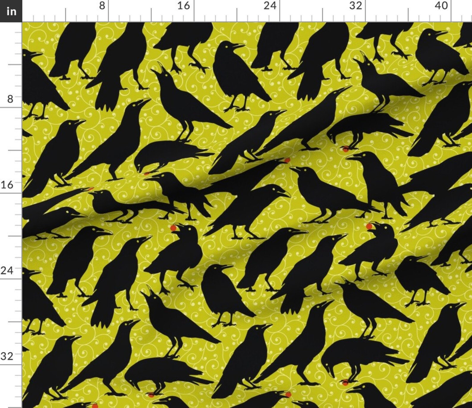 Ravens Fabric Black Bird by Mariafaithgarcia Raven Crow Etsy