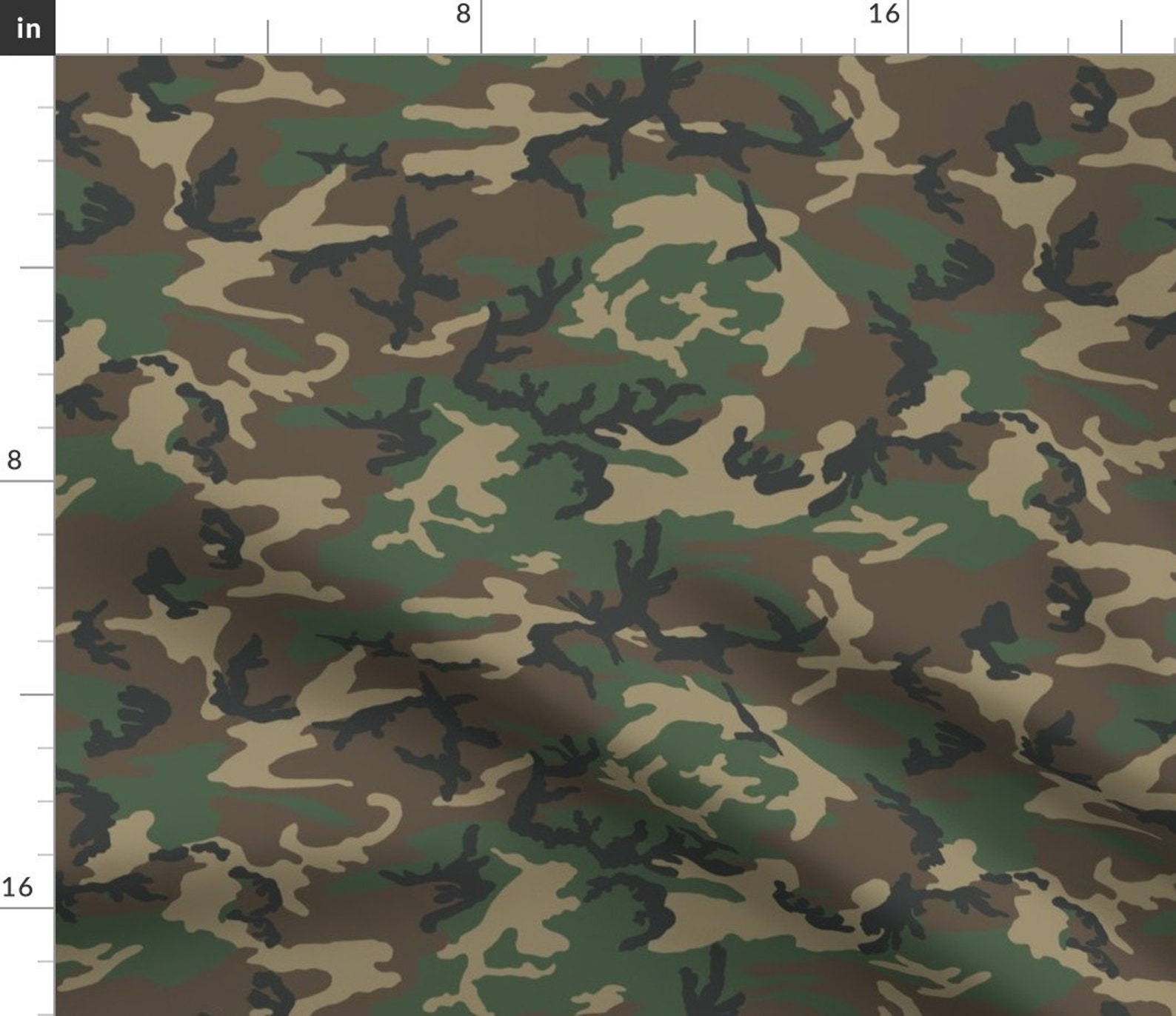 Camouflage Fabric M81 Woodland Camo Half Scale By Ricraynor Etsy