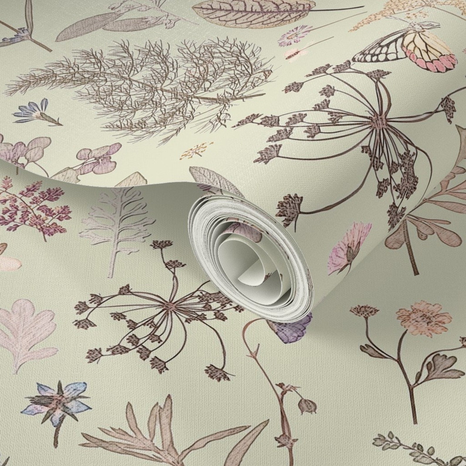 Sage Green Wallpaper Cottagecore Kitchen by Mypetalpress - Etsy