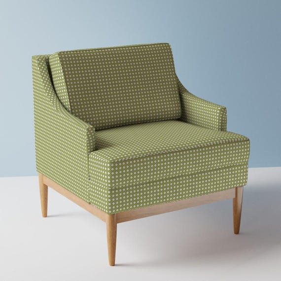 Green Upholstery Fabric- Classic Cane by whitneyenglish -  Vintage Chic Brown Retro Lime Tropical 1970  Fabric By The Yard With Spoonflower