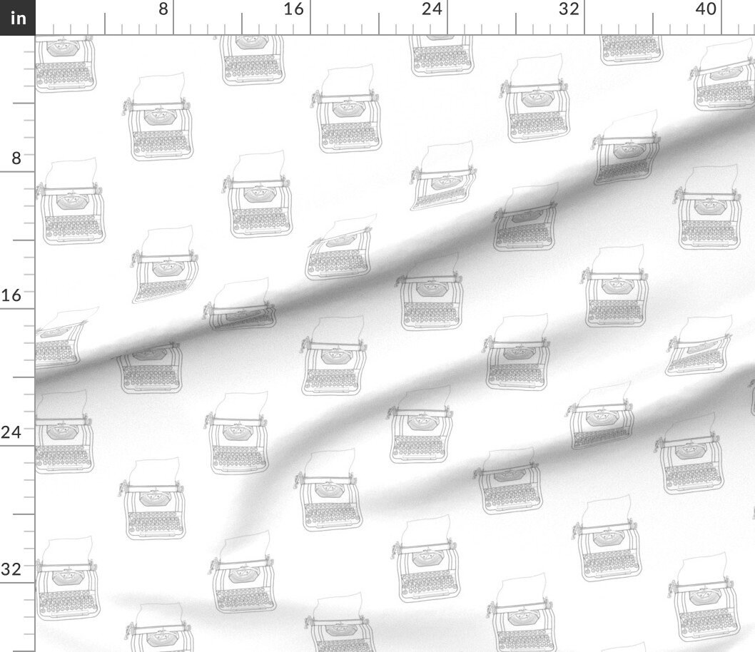 Minimalist Typewriter Fabric Typewriter by Biancagreen Etsy