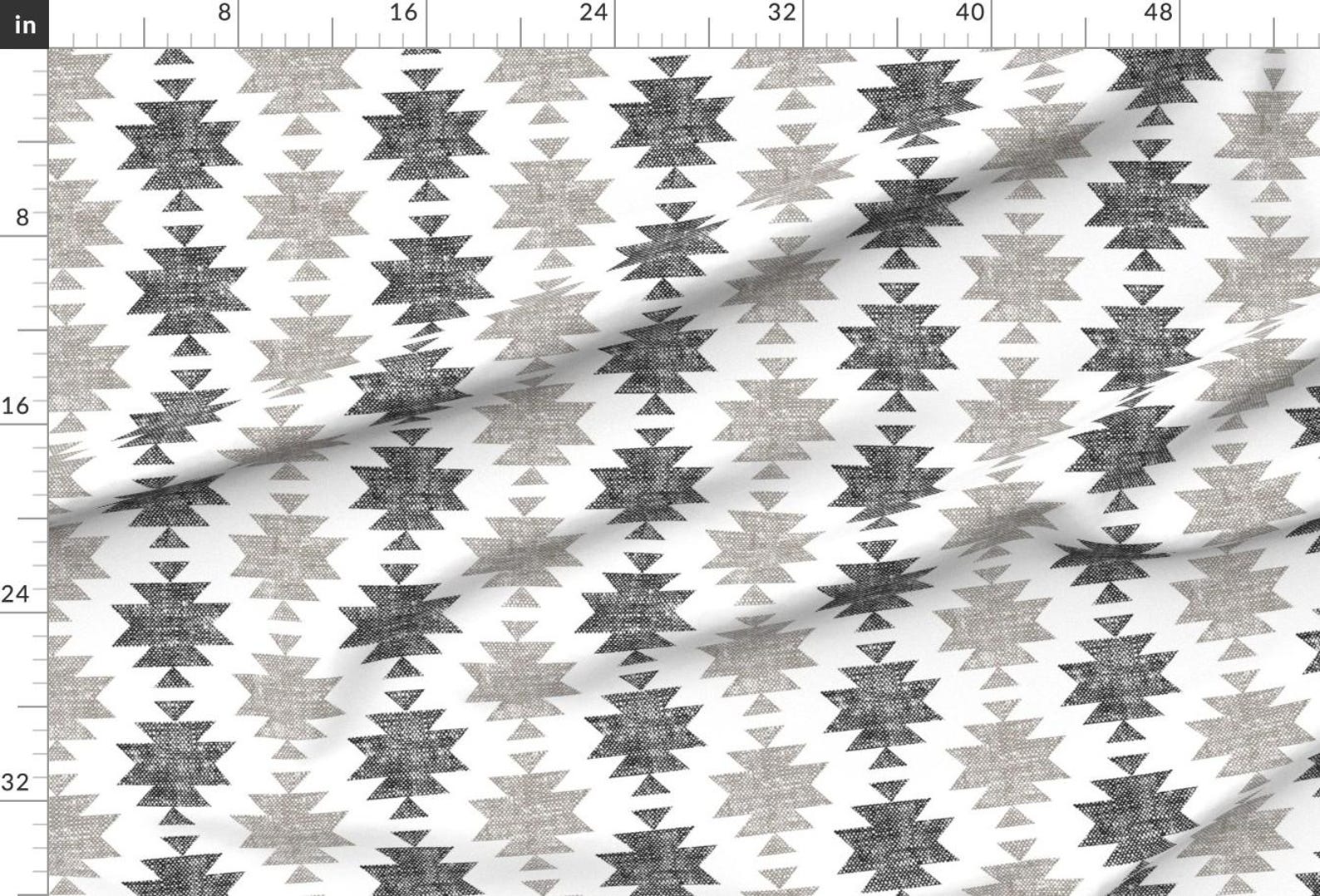 Aztec Fabric - Modern Aztec by Littlearrowdesign - Aztec Neutral Gray ...