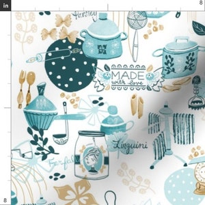Homemade Pasta Fabric Kitchen Fabric Pasta Made With Love by