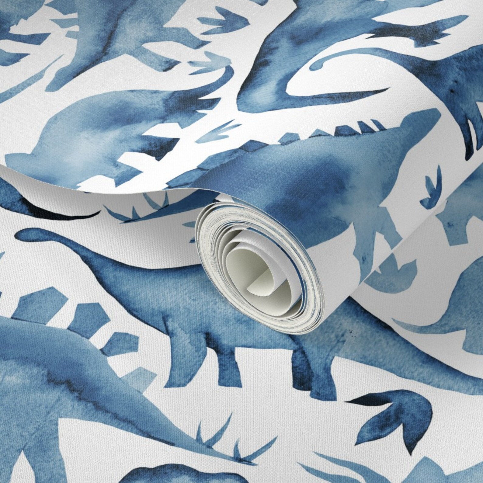 Dinosaurs Wallpaper Navy Blue Dinosaurs Larger by Etsy