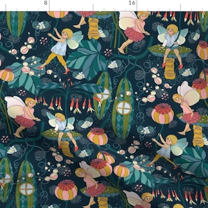 Magical Fabric - Magical Wondergarden By Heidi-Abeline - Magical Fairy Kids Forest Woodland Cute Cotton Fabric By The Yard With Spoonflower