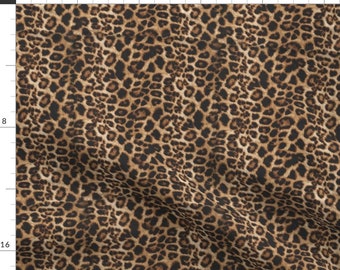 Cheetah Fabric - Cheetah Leopard By Parisbebe - Brown Tan Realistic Animal Print Safari Africa Cotton Fabric By The Yard With Spoonflower