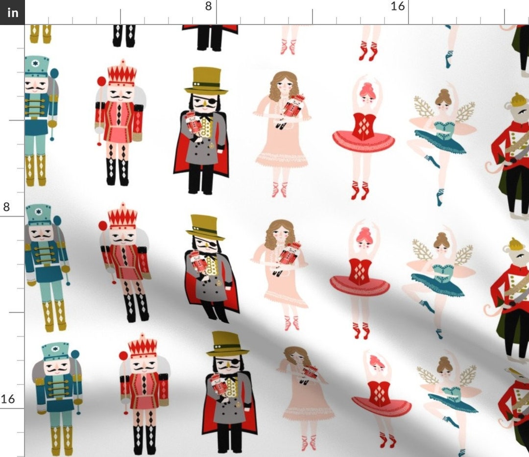 Nutcracker Christmas Fabric Nutcracker Appliques 6 Etsy