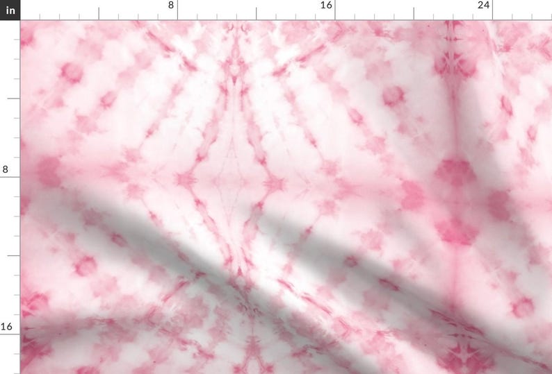 Pink Tie Dye Fabric - Shibori Angle Pink | Michelle Mathis By Michellemathis - Pink Tie Dye Cotton Fabric By The Yard With Spoonflower image 1