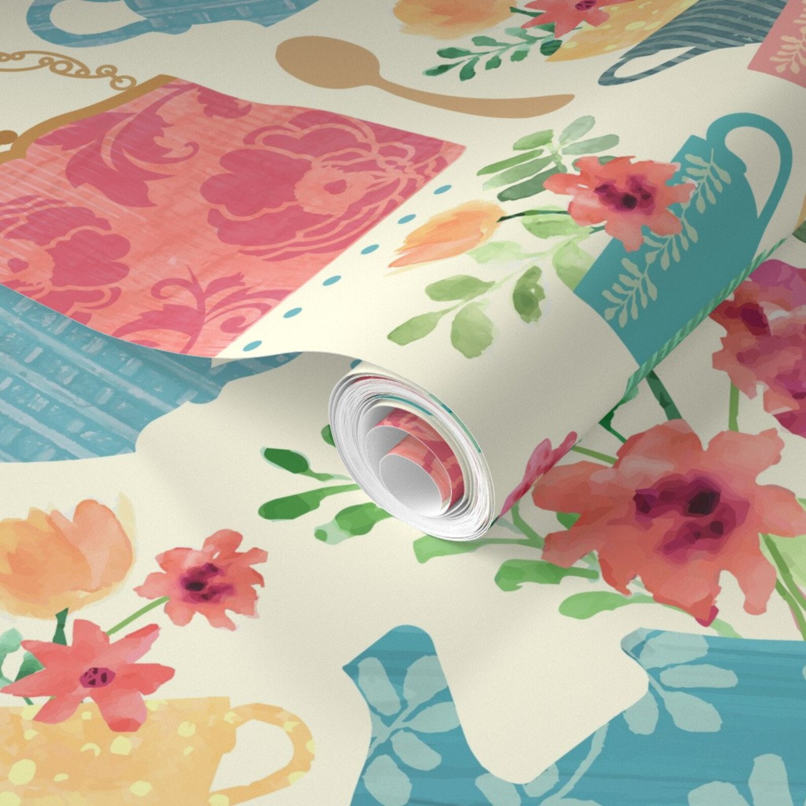 Victorian Tea Wallpaper Princess Victoria’s Tea Party by - Etsy