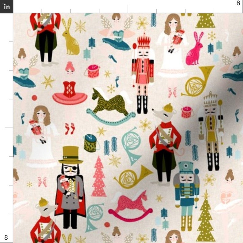 Christmas Fabric Nutcracker // Nutcracker Holiday Xmas Etsy