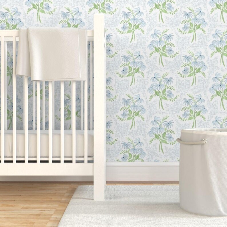Dainty Floral Peel and Stick Wallpaper - Bouquets Grand Millenial Feminine - Removable Wall Decor Art - Pearl's Bouquet by danika_herrick image 6