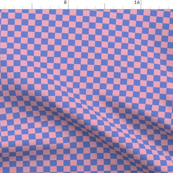 Vintage Geo Apparel Fabric - Fun Checkers by tarareed - Modern Grid Funky Trendy Fresh Small Scale Geo New Clothing Fabric by Spoonflower