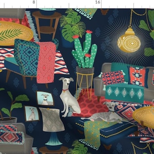 Kilim Fabric - Kilim Boho By Michaelzindell - Bohemian Eclectic Home Decor Dog Cotton Fabric By The Yard With Spoonflower