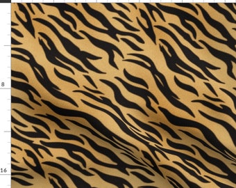 Endangered Species Tiger Stripes Fabric - Tiger Leather By Analinea - Endangered Species Cotton Fabric By The Yard With Spoonflower