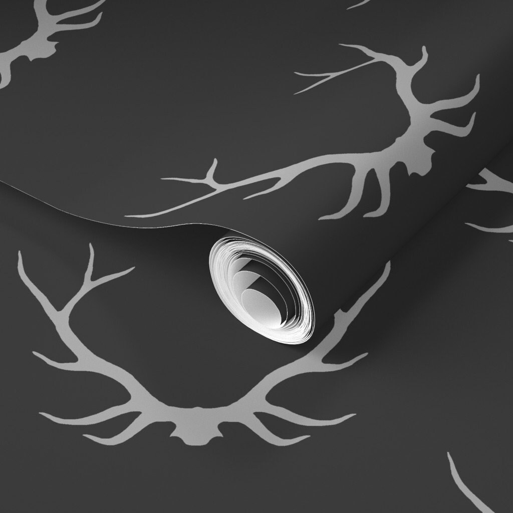 Antlers Wallpaper Buck Deer by Sugarpinedesign Antlers - Etsy