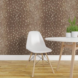 Deer Hide Wallpaper - Soft Deer Hide By Willowlanetextiles - Woodland Custom Printed Removable Self Adhesive Wallpaper Roll by Spoonflower