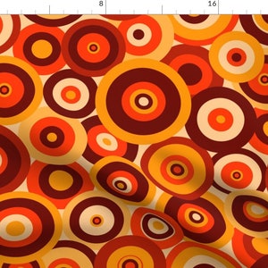 Funky Groovy Circles Fabric - Retro 70s  by priraj_designs - Vintage Retro Flower Power 70s 60s Disco  Fabric by the Yard by Spoonflower