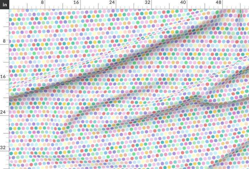 Pastel Pickleball Apparel Fabric - Pickleball Rainbow by etienne - Small Scale Pickleball Court Sport Clothing Fabric by Spoonflower Bild 2