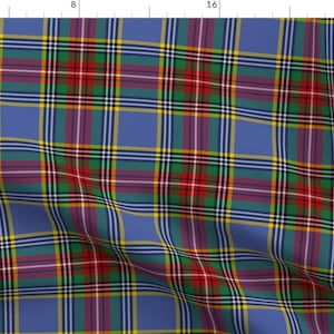 Puede incluir: Una tela de cuadros azul, verde, rojo, amarillo y blanco con un patrón tejido.