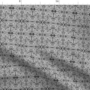 Celtic Knot Fabric - Cosmic Tangle By Edsel2084 - Celtic Lines Design Irish Black and White Knot Cotton Fabric By The Yard With Spoonflower