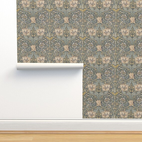 Arts and Crafts Wallpaper Morris Neutral by - Etsy Arts and Crafts Wallpaper Morris Neutral by - Etsy
