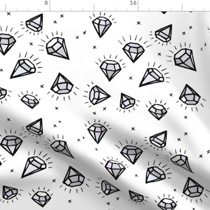 Diamond Fabric - Diamonds With Color By Taraput - Hipster Modern Geometric Diamonds Cotton Fabric By The Yard With Spoonflower
