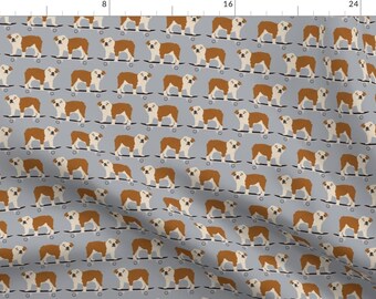 English Bulldog Fabric - English Bulldog Skateboard Boys Kids Baby Nursery Puppy By Petfriendly - Cotton Fabric By The Yard With Spoonflower