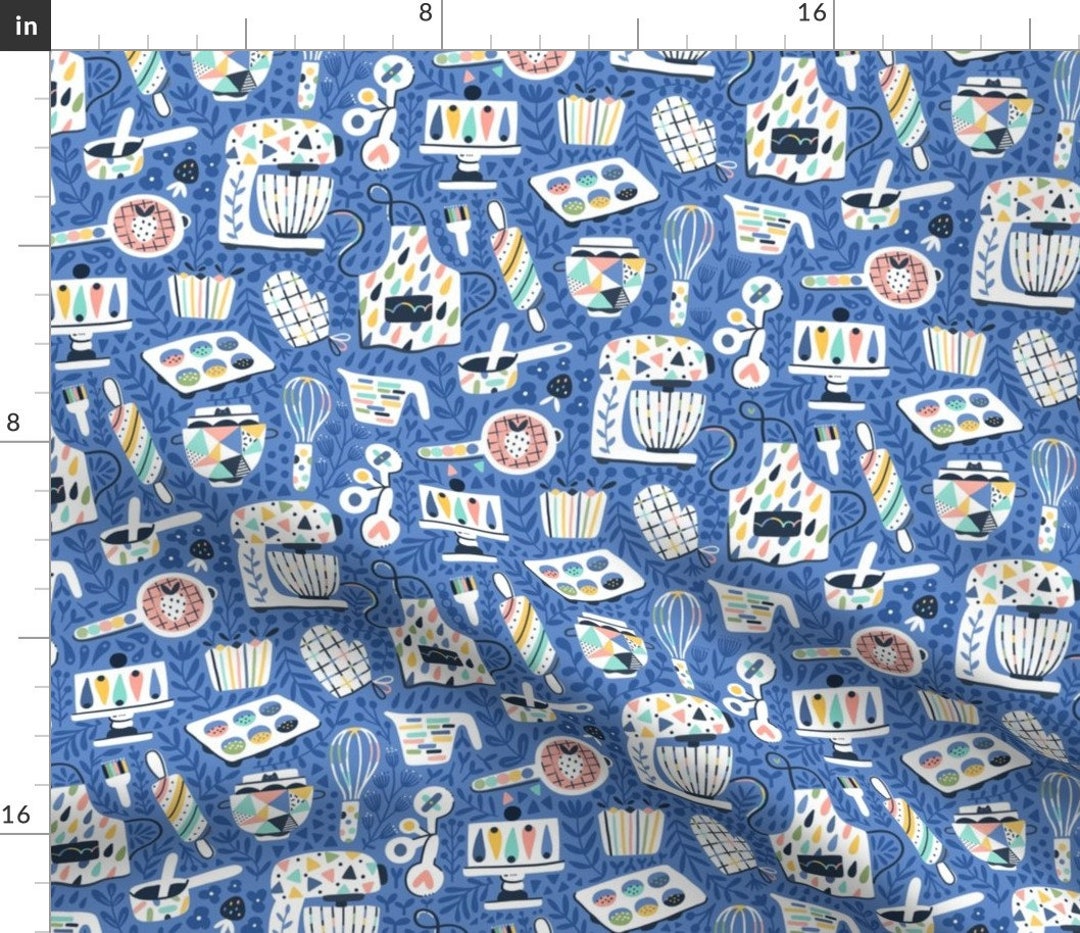 Baking Fabric Bakers Gonna Bake by Kostolom3000 Kitchen Etsy