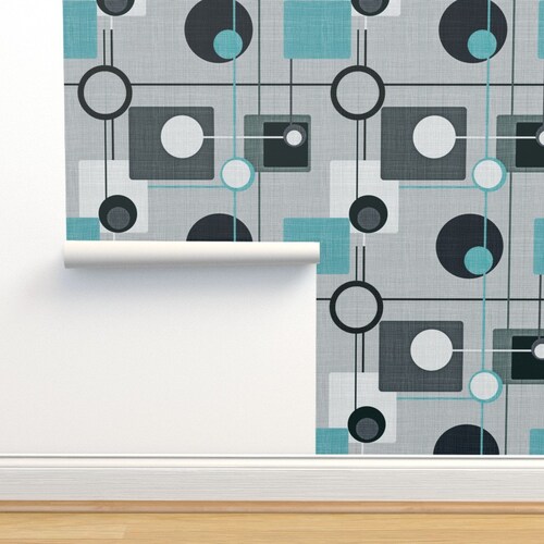 Mid Century Modern Wallpaper Boomerangs by Hot4tees Bgyahoo Etsy