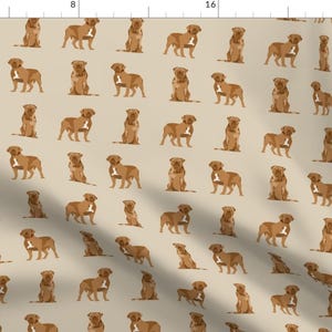 Mastiff Dogs Fabric - French Mastiff Simple Dog Breed Fabric Tan By Petfriendly - Mastiff Cotton Fabric By The Yard With Spoonflower