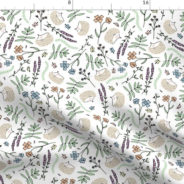 Hedgehog Fabric Etsy