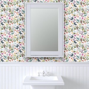 Birds Wallpaper - Lucid Dreams Miss Mystic - Large By Zoe Ingram - Bird Custom Printed Removable Self Adhesive Wallpaper Roll by Spoonflower image 8