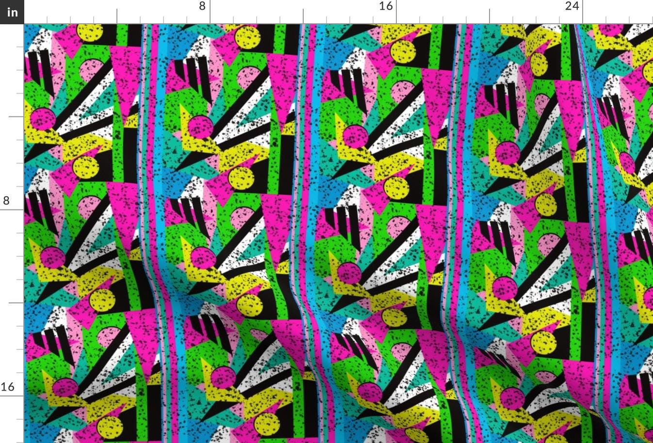 トップス 50s CRAZY TONES Crazy pattern Rayon Crazy Abstract Geometric Print Rayon Shirt | Boardwalk Vintage