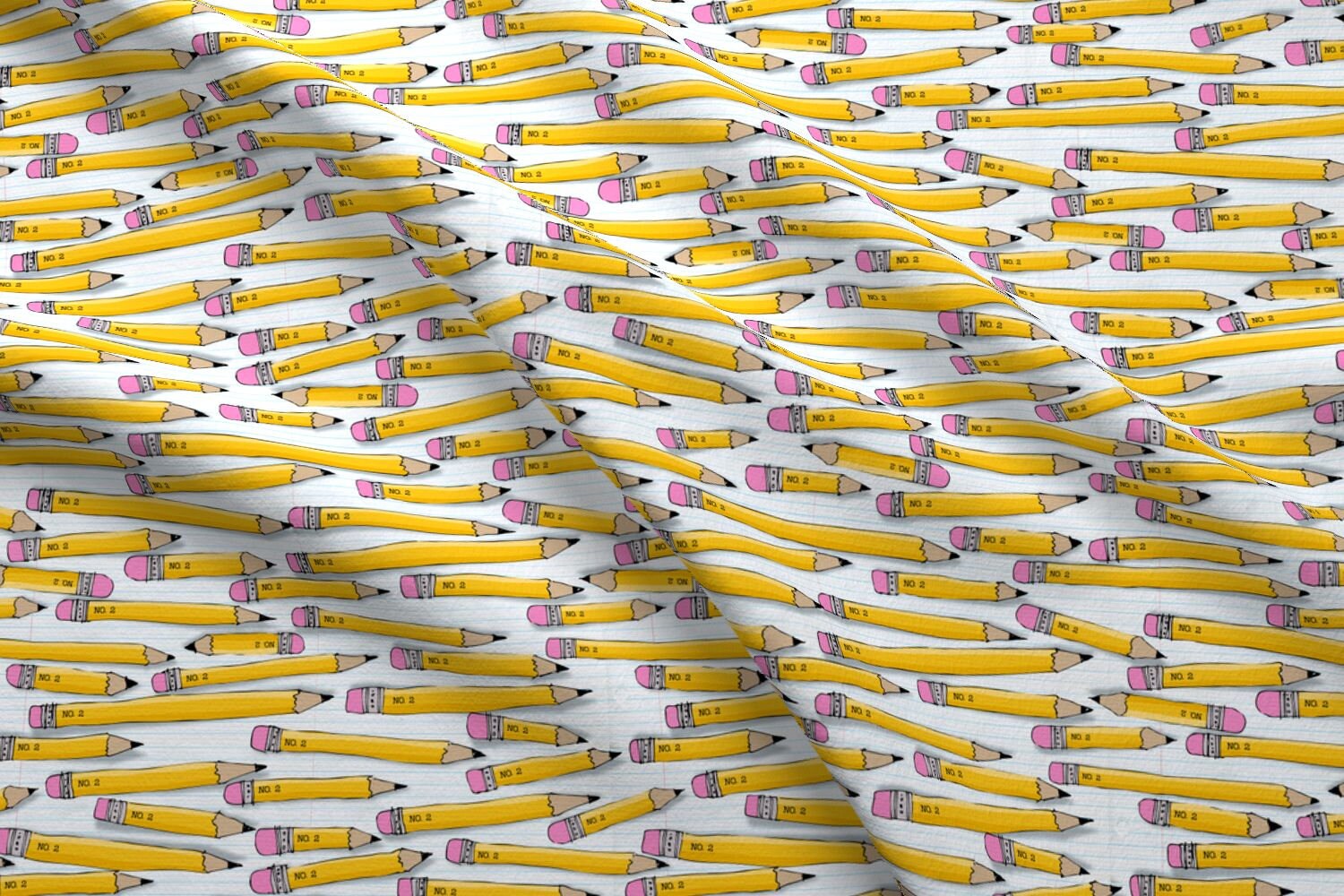 Pencils Fabric No2 Small By Bzbdesigner Kids School Etsy