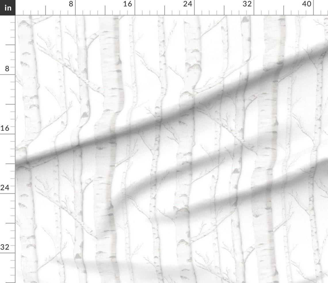 Faux Tree Fabric Birch Grove in Storybook by Etsy