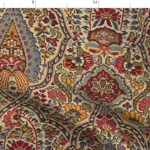 Paisley Fabric - Alfred Paisley ~ Original By Peacoquettedesigns - Paisley Vintage Home Decor Cotton Fabric By The Yard With Spoonflower