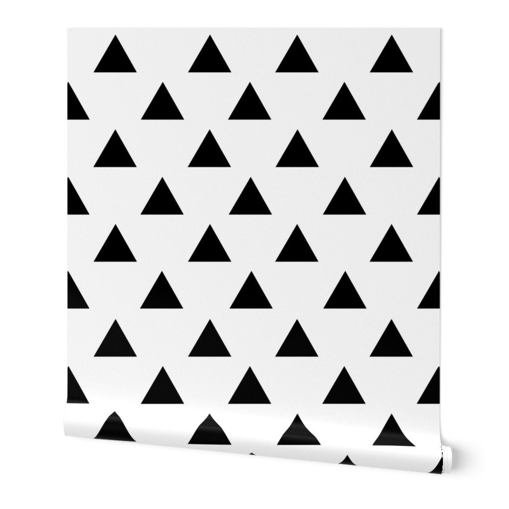 Black Triangle Wallpaper Black Triangles By Hipkiddesigns | Etsy