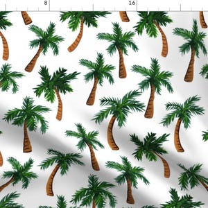 Palm Tree Fabric - Palm Tree Print (Large) By Shelbyallison - Palm Tree Cotton Fabric By The Yard With Spoonflower