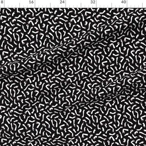 Hand Print Fabric - Hand Print On Black By Dearchickie - Hands Arm Gestures Body Black and White Cotton Fabric By The Yard With Spoonflower image 2