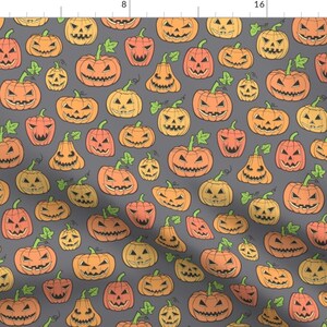 Jack Smiley Scary Pumpkin Halloween Cotton Tote Spooky Costume Fancy SMILEY,BAG 