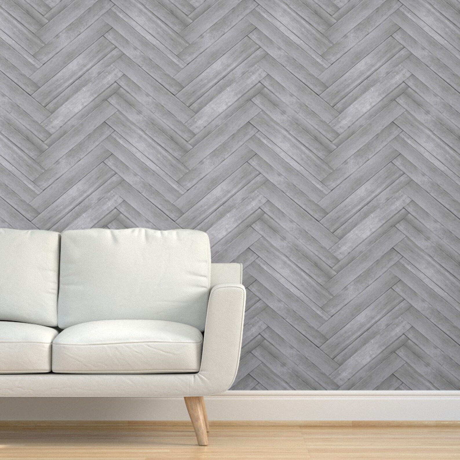 Herringbone Wallpaper Gray Herringbone Wood Panels By Etsy