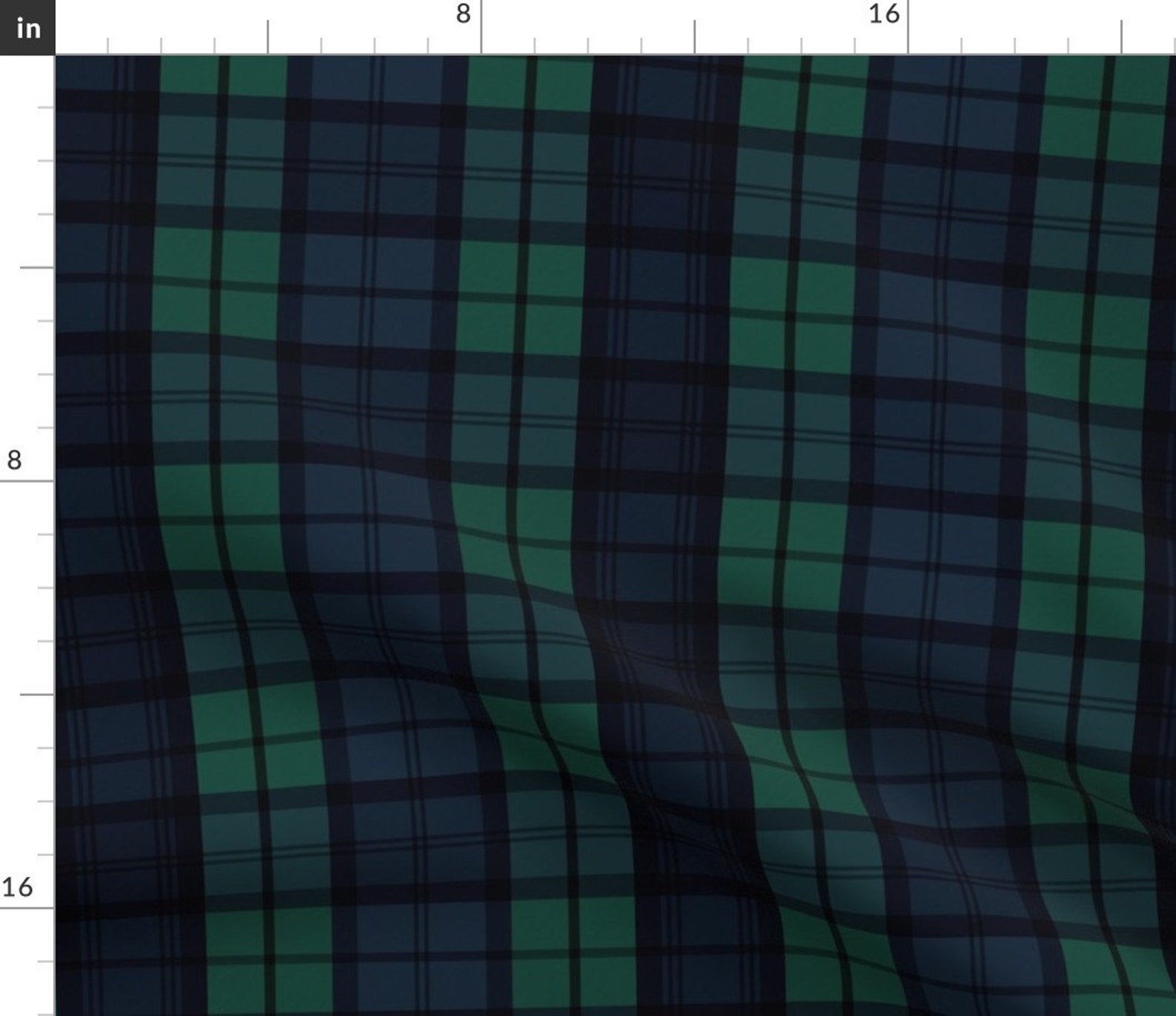 Green Tartan Fabric Dark Green Plaid by Laurapol Green and Etsy