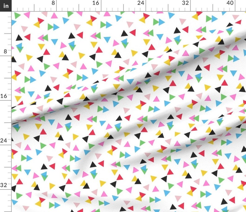 Confetti Fabric Triangle Confetti Transparent by Ajoyfulriot Etsy