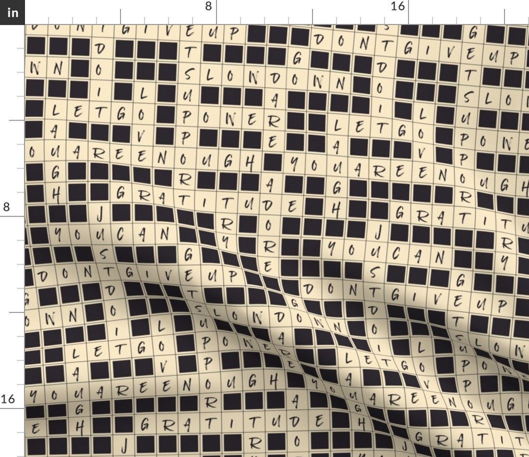 Affirmation Crossword Puzzle Fabric Crosswords Affirmations by