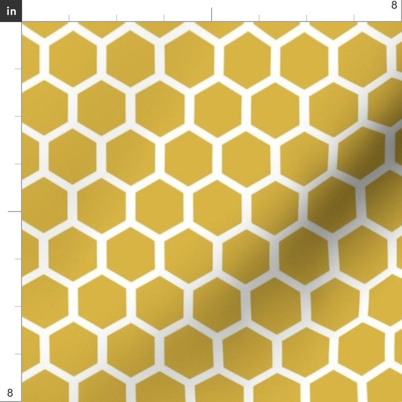 Bees Fabric Golden By Mrshervi Etsy