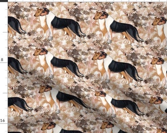 Collie Couple Fabric - Smooth Collie Fabric By Dogdaze - Brown Pet Portrait Cotton Fabric By The Yard With Spoonflower