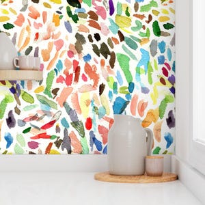 Watercolor Stokes Wallpaper - Test Strokes Large By Elizabeth Baddeley- Custom Printed Removable Self Adhesive Wallpaper Roll by Spoonflower image 7