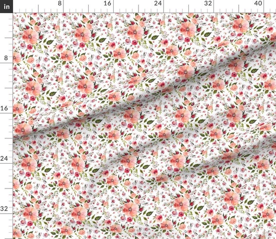 Bohemian Classic Floral Fabric Floral Rhapsody / White by - Etsy