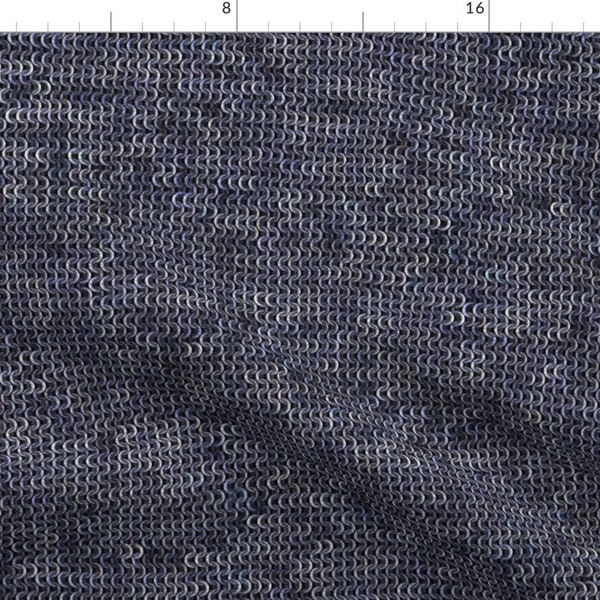 Medieval Fabric - Faux Chainmail - Silver / Steel By Bonnie Phantasm - Medieval Costume Chainmail Cotton Fabric By The Yard With Spoonflower